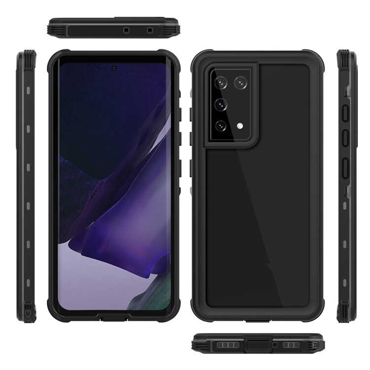 Galaxy S21 Ultra Kılıf 1-1 Su Geçirmez Kılıf Siyah