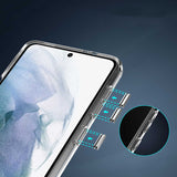 Galaxy S21 Ultra Kılıf Standlı Şeffaf Silikon Zore L-Stand Kapak Renksiz