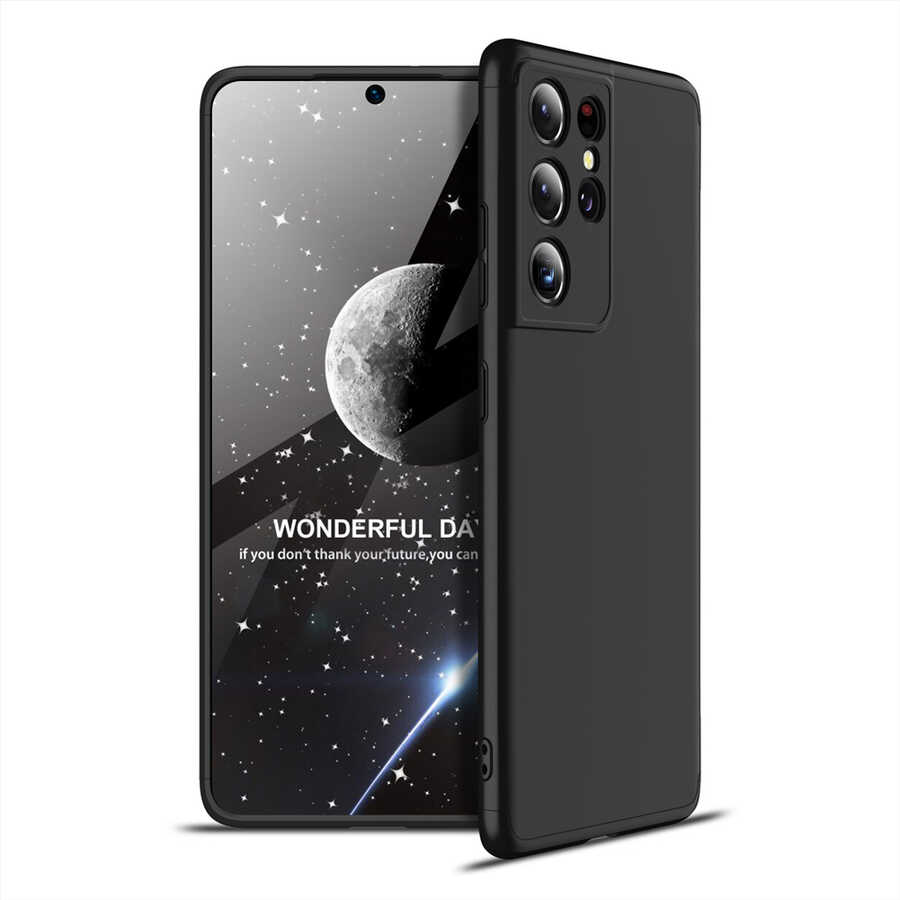 Galaxy S21 Ultra Kılıf Zore Ays Kapak Siyah