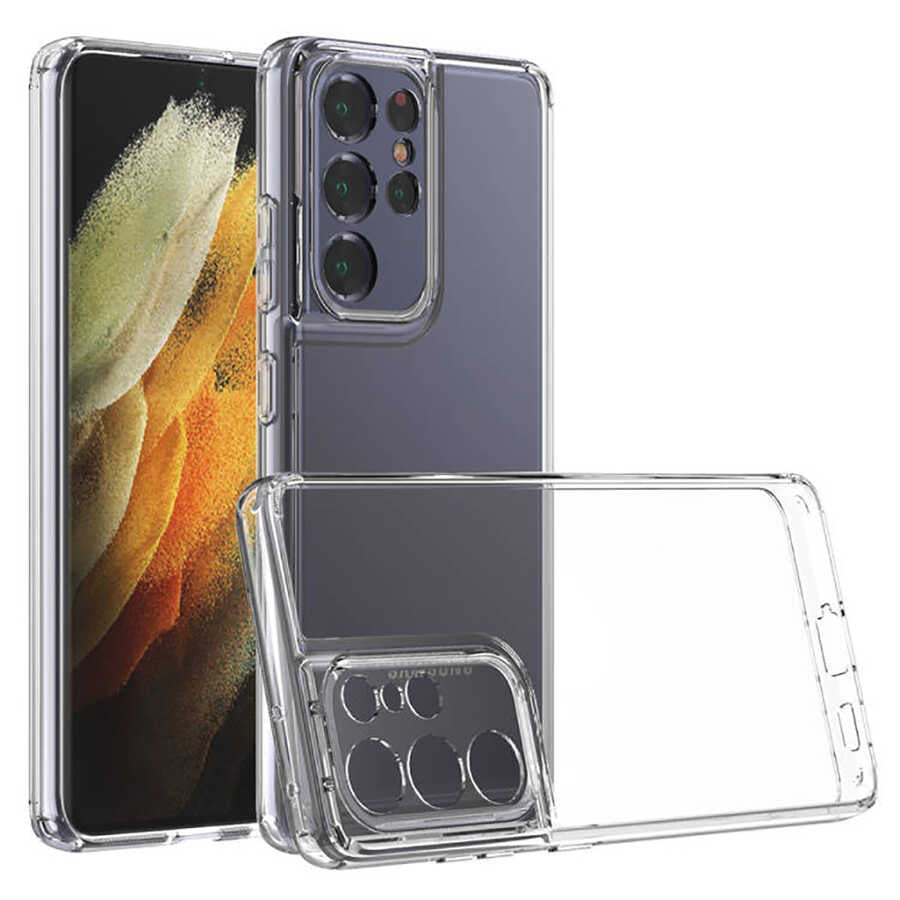 Galaxy S21 Ultra Kılıf Zore Coss Kapak Renksiz
