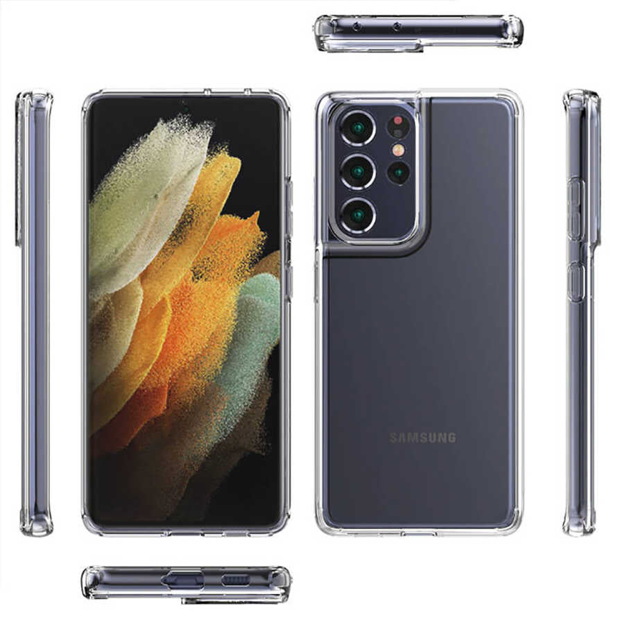 Galaxy S21 Ultra Kılıf Zore Coss Kapak Renksiz