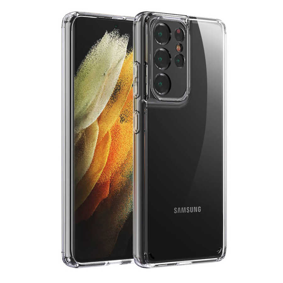 Galaxy S21 Ultra Kılıf Zore Coss Kapak Renksiz