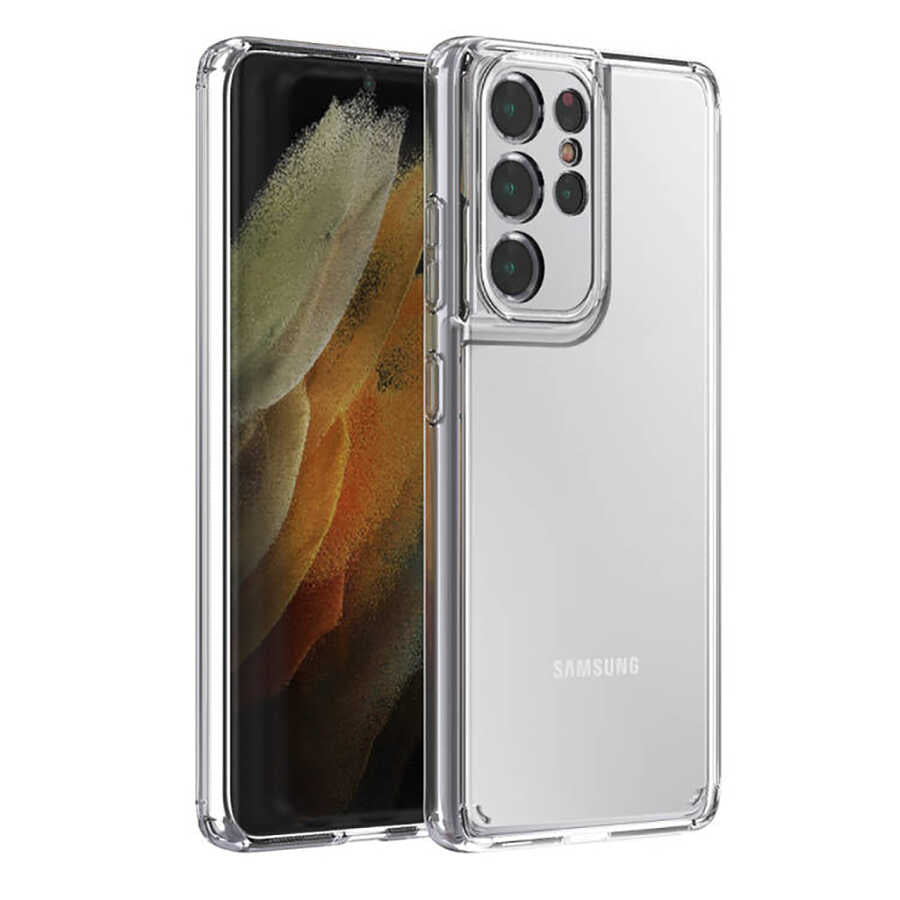 Galaxy S21 Ultra Kılıf Zore Coss Kapak Renksiz
