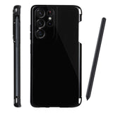 Galaxy S21 Ultra Kılıf Zore Kalem Bölmeli Süper Silikon Kapak Siyah