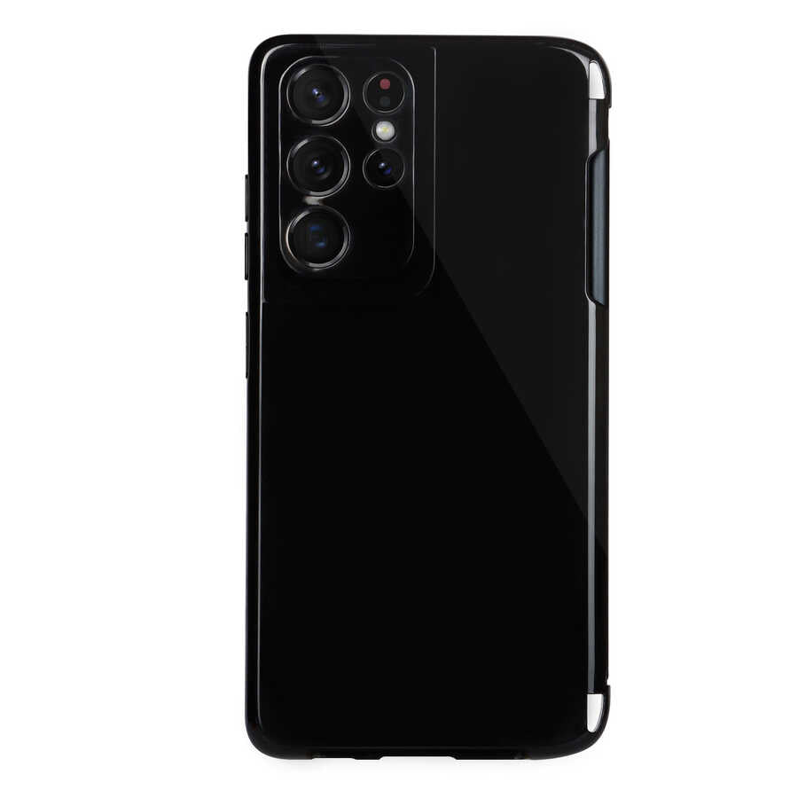 Galaxy S21 Ultra Kılıf Zore Kalem Bölmeli Süper Silikon Kapak Renksiz