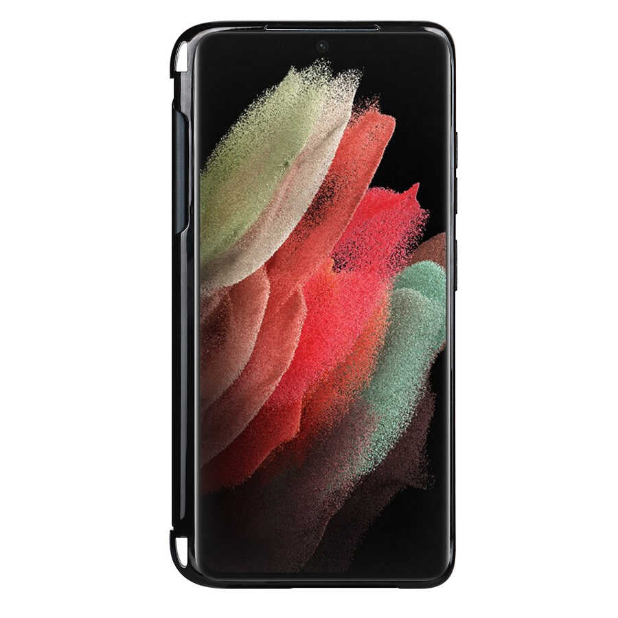 Galaxy S21 Ultra Kılıf Zore Kalem Bölmeli Süper Silikon Kapak Renksiz
