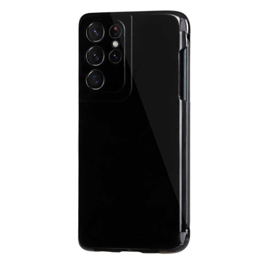 Galaxy S21 Ultra Kılıf Zore Kalem Bölmeli Süper Silikon Kapak Renksiz