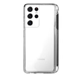 Galaxy S21 Ultra Kılıf Zore Kalem Bölmeli Süper Silikon Kapak Renksiz