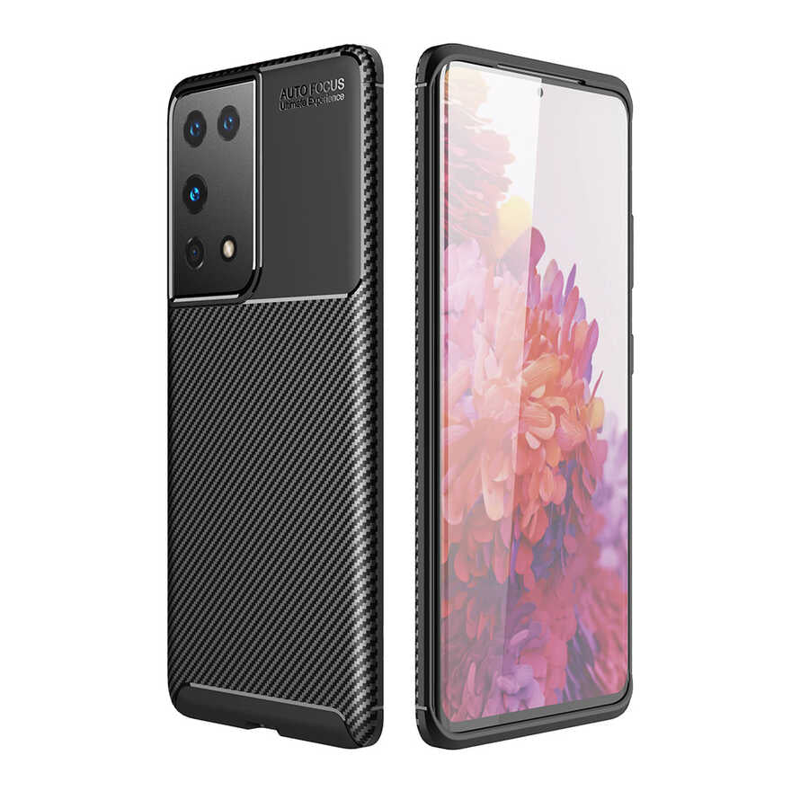 Galaxy S21 Ultra Kılıf Zore Negro Silikon Kapak Siyah