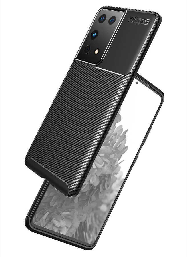 Galaxy S21 Ultra Kılıf Zore Negro Silikon Kapak Siyah