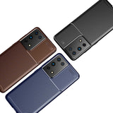 Galaxy S21 Ultra Kılıf Zore Negro Silikon Kapak Kahverengi