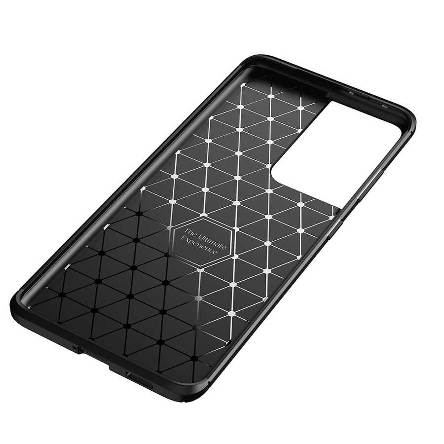 Galaxy S21 Ultra Kılıf Zore Negro Silikon Kapak Kahverengi