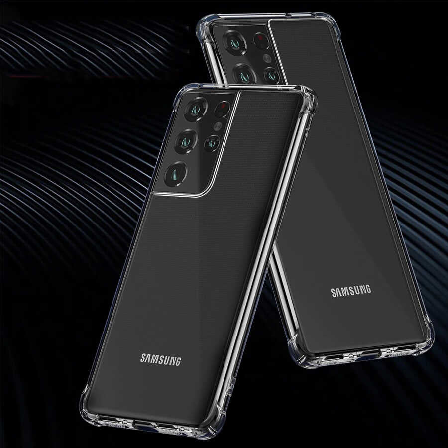 Galaxy S21 Ultra Kılıf Zore Nitro Anti Shock Silikon Renksiz