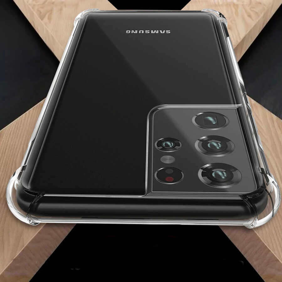 Galaxy S21 Ultra Kılıf Zore Nitro Anti Shock Silikon Renksiz