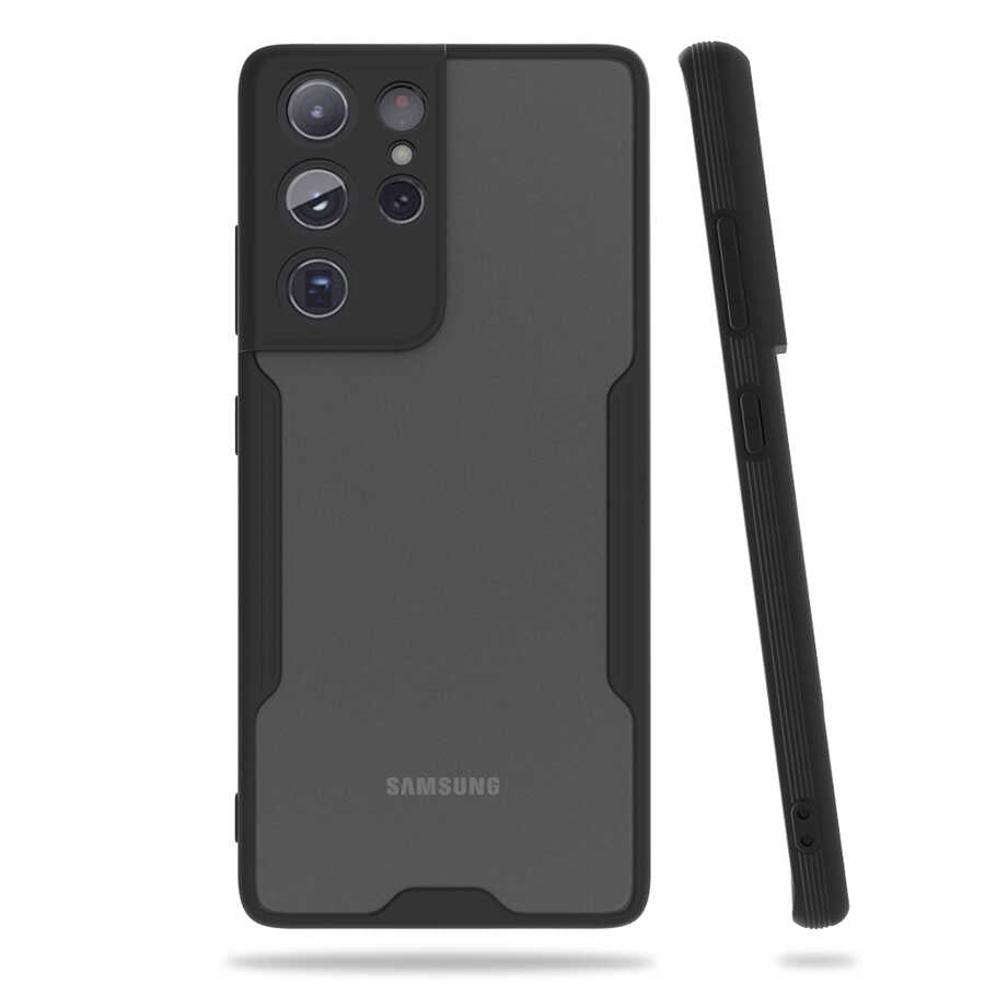 Galaxy S21 Ultra Kılıf Zore Parfe Kapak Siyah