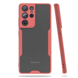 Galaxy S21 Ultra Kılıf Zore Parfe Kapak Pembe