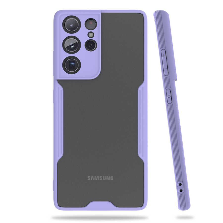 Galaxy S21 Ultra Kılıf Zore Parfe Kapak Mor