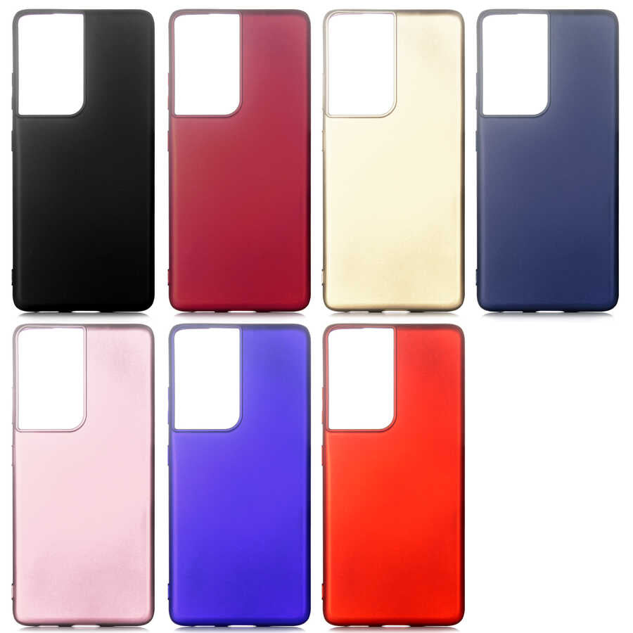 Galaxy S21 Ultra Kılıf Zore Premier Silikon Kapak Gold