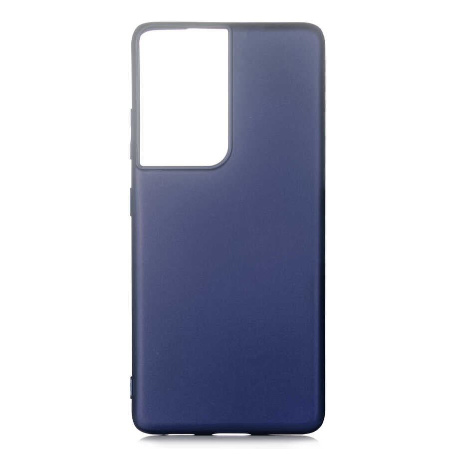 Galaxy S21 Ultra Kılıf Zore Premier Silikon Kapak Lacivert