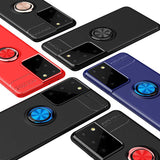 Galaxy S21 Ultra Kılıf Zore Ravel Silikon Kapak Siyah-Kırmızı