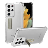 Galaxy S21 Ultra Kılıf Zore Standlı Süper Silikon Kapak Siyah