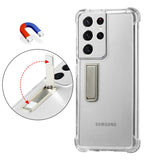 Galaxy S21 Ultra Kılıf Zore Standlı Süper Silikon Kapak Renksiz