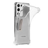 Galaxy S21 Ultra Kılıf Zore Standlı Süper Silikon Kapak Siyah