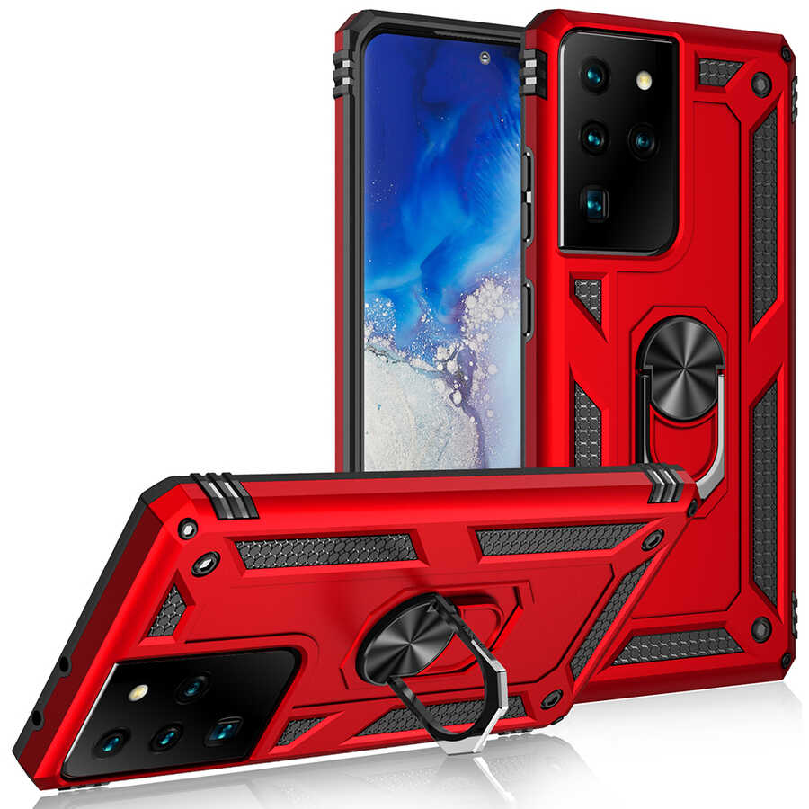 Galaxy S21 Ultra Kılıf Zore Vega Kapak Gri