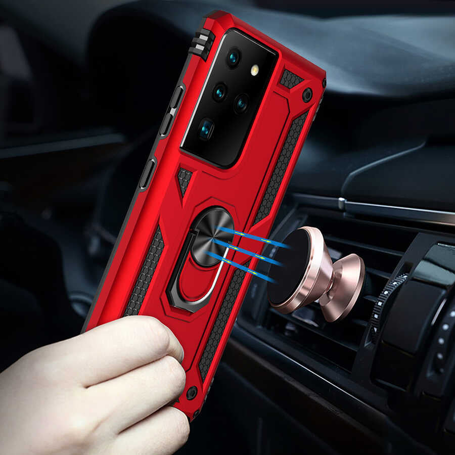Galaxy S21 Ultra Kılıf Zore Vega Kapak Mavi