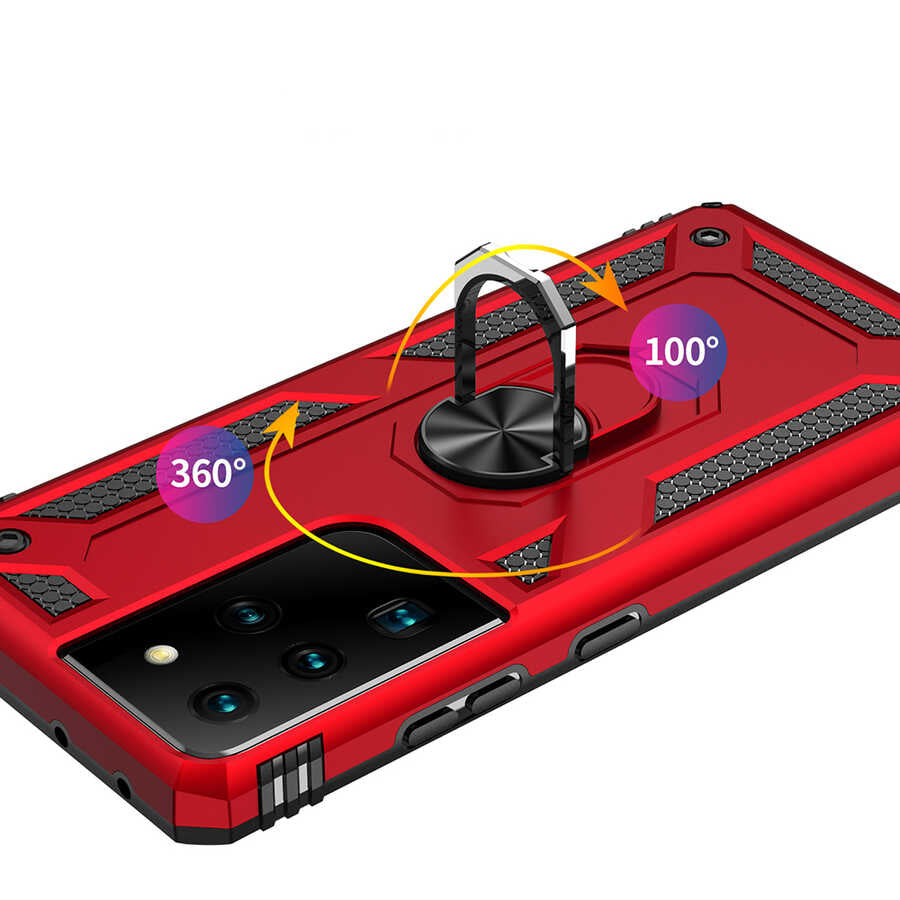 Galaxy S21 Ultra Kılıf Zore Vega Kapak Mavi