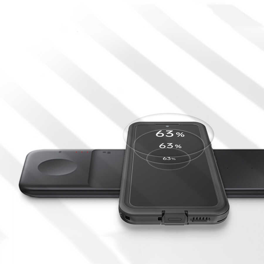 Galaxy S22 Kılıf 1-1 Su Geçirmez Kılıf Siyah