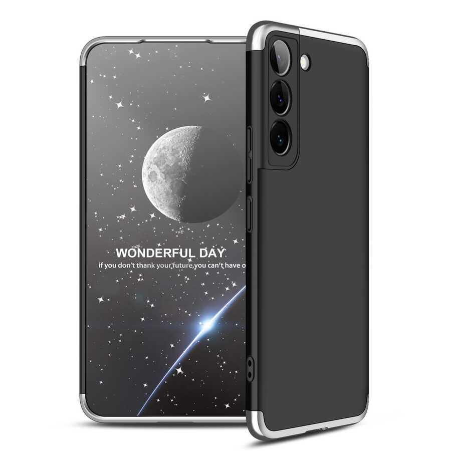 Galaxy S22 Kılıf Zore Ays Kapak Siyah-Gri