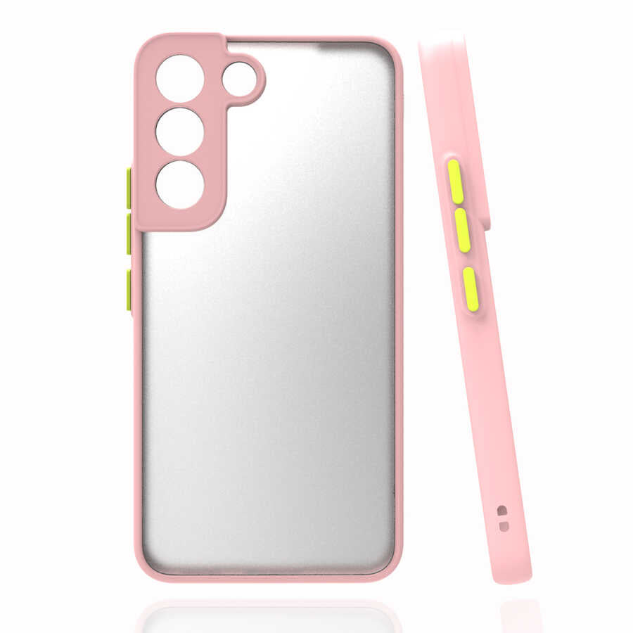 Galaxy S22 Kılıf Zore Hux Kapak Pembe