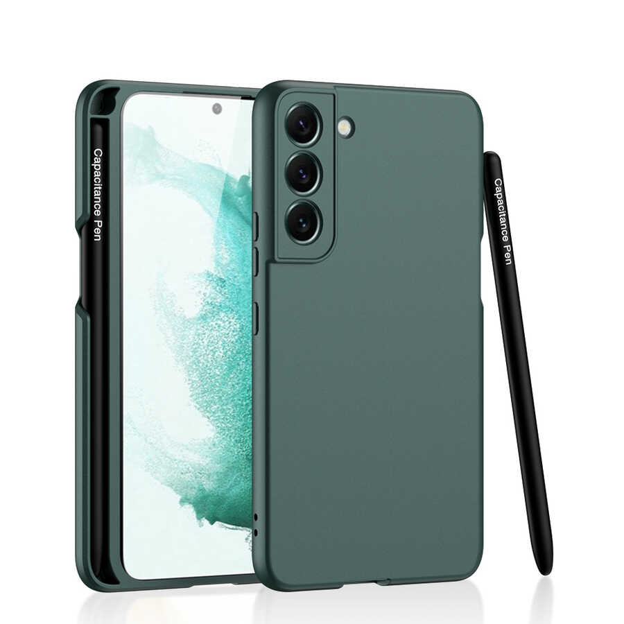 Galaxy S22 Kılıf Zore Kalemli Kıpta Kapak Siyah