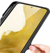 Galaxy S22 Kılıf Zore Kalemli Kıpta Kapak Koyu Yeşil