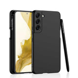 Galaxy S22 Kılıf Zore Kalemli Kıpta Kapak Siyah