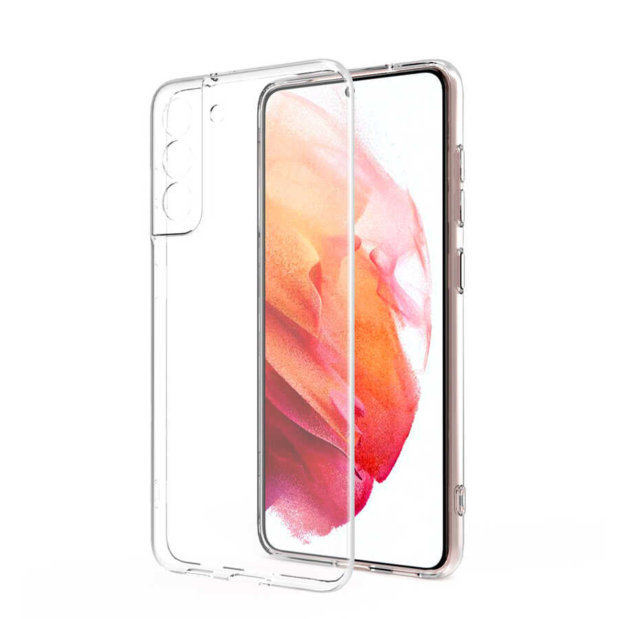 Galaxy S22 Kılıf Zore Kamera Korumalı Süper Silikon Kapak Renksiz