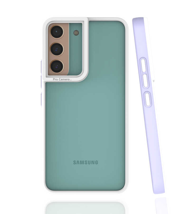 Galaxy S22 Kılıf Zore Mima Kapak Lila