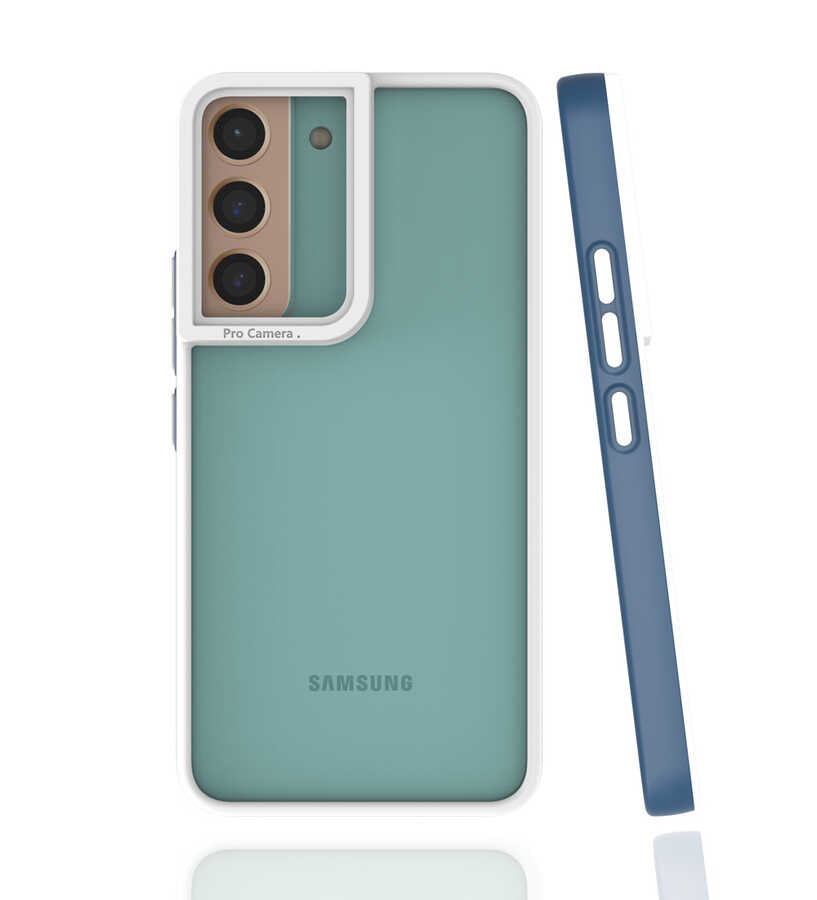 Galaxy S22 Kılıf Zore Mima Kapak Lacivert