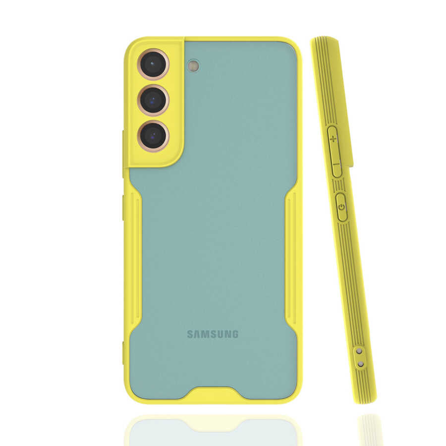 Galaxy S22 Kılıf Zore Parfe Kapak Sarı
