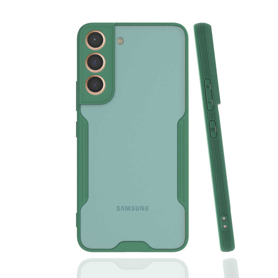 Galaxy S22 Kılıf Zore Parfe Kapak Koyu Yeşil