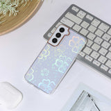 Galaxy S22 Kılıf Zore Sidney Desenli Sert Kapak Flower No3