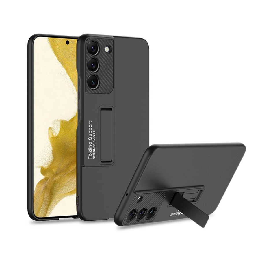 Galaxy S22 Kılıf Zore Standlı Ays Kapak Siyah