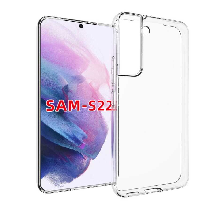 Galaxy S22 Kılıf Zore Süper Silikon Kapak Renksiz