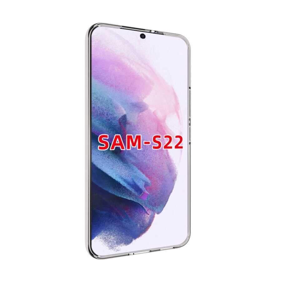 Galaxy S22 Kılıf Zore Süper Silikon Kapak Renksiz