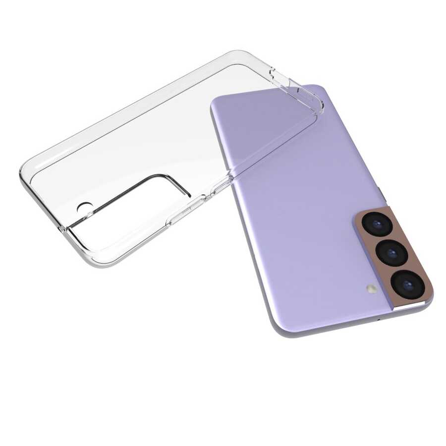 Galaxy S22 Kılıf Zore Süper Silikon Kapak Renksiz
