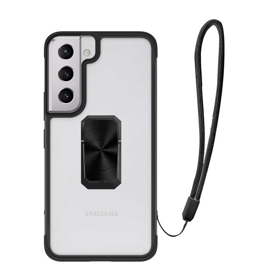 Galaxy S22 Kılıf Zore V-Bax Kapak Siyah