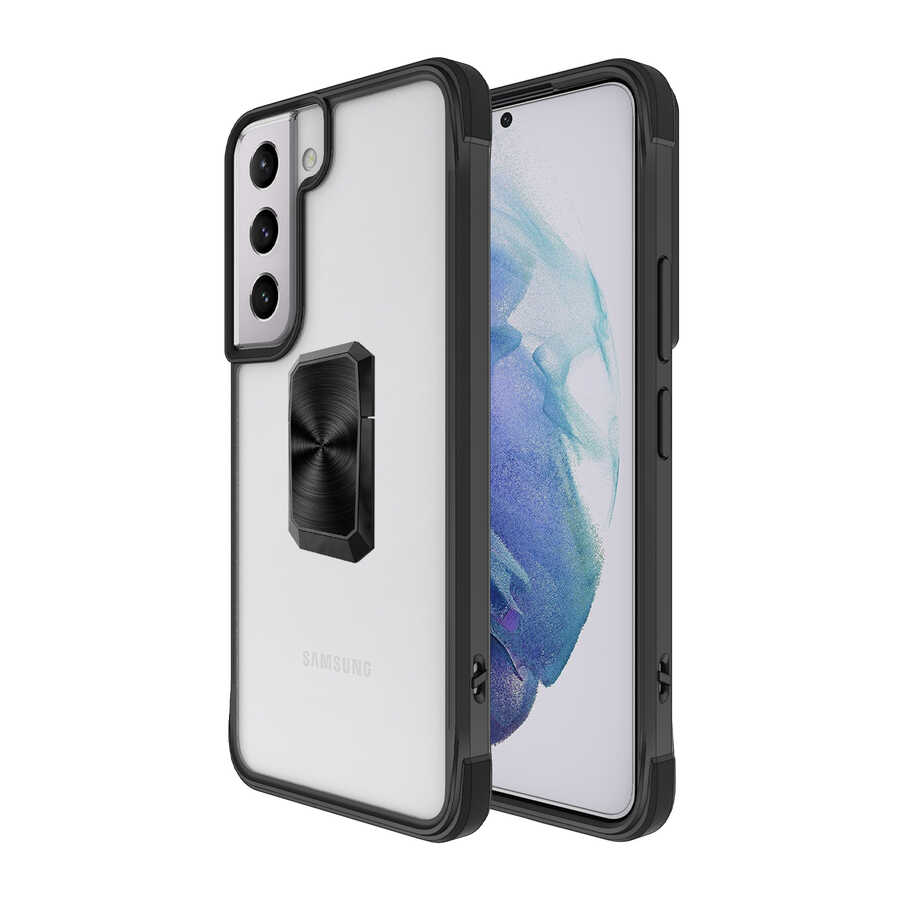 Galaxy S22 Kılıf Zore V-Bax Kapak Siyah