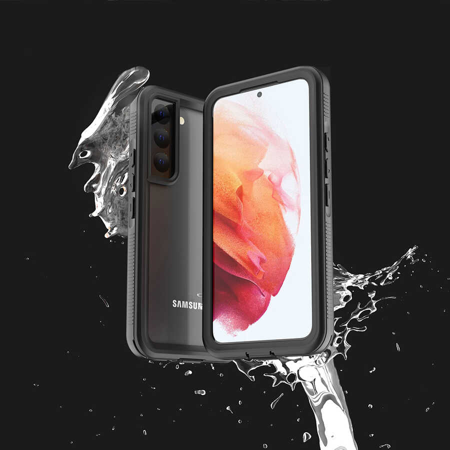 Galaxy S22 Plus Kılıf 1-1 Su Geçirmez Kılıf Siyah