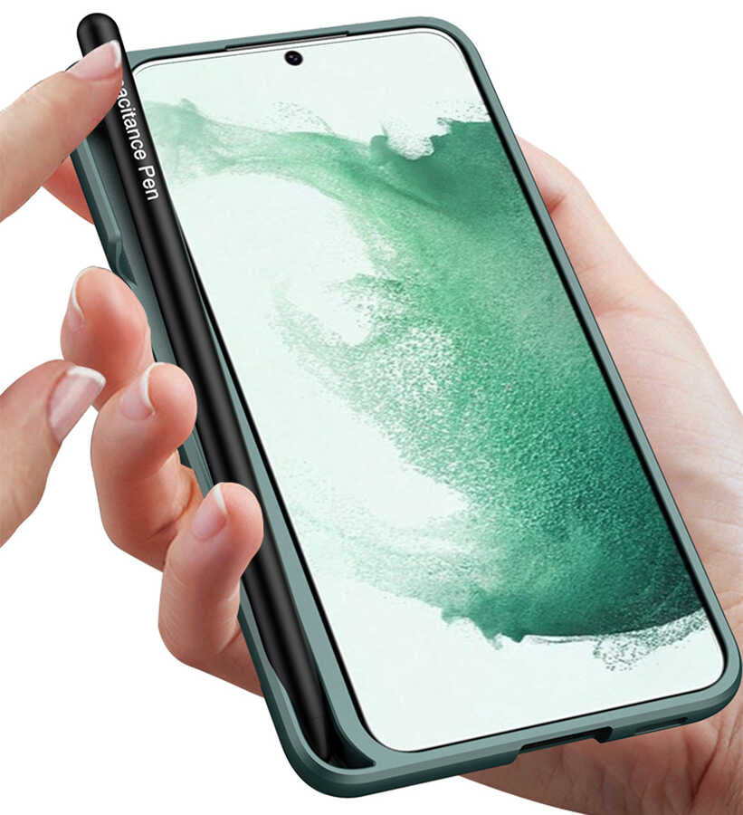 Galaxy S22 Plus Kılıf Zore Kalemli Kıpta Kapak Siyah